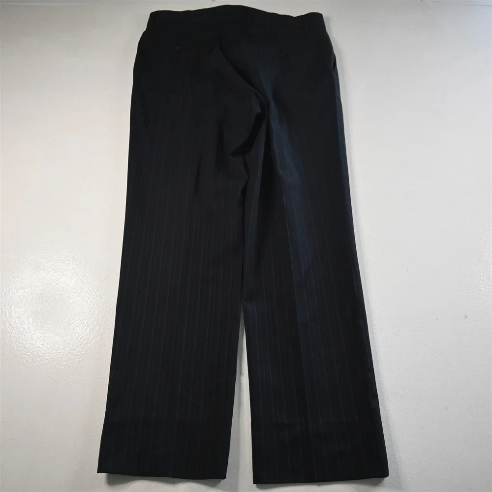 Evan Piccone 40R 34x34 Navy‎ Blue Striped Mens Jacket Pants Suit